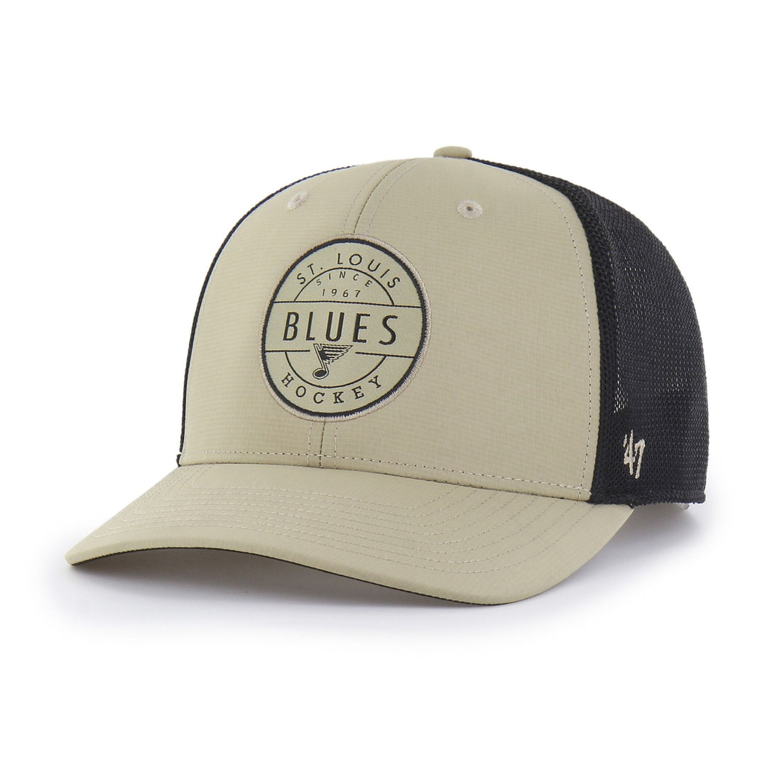 STL BLUES CIRCLE EMBLEM TRUCKER SNAPBACK Adjustable Cap '47 Brand