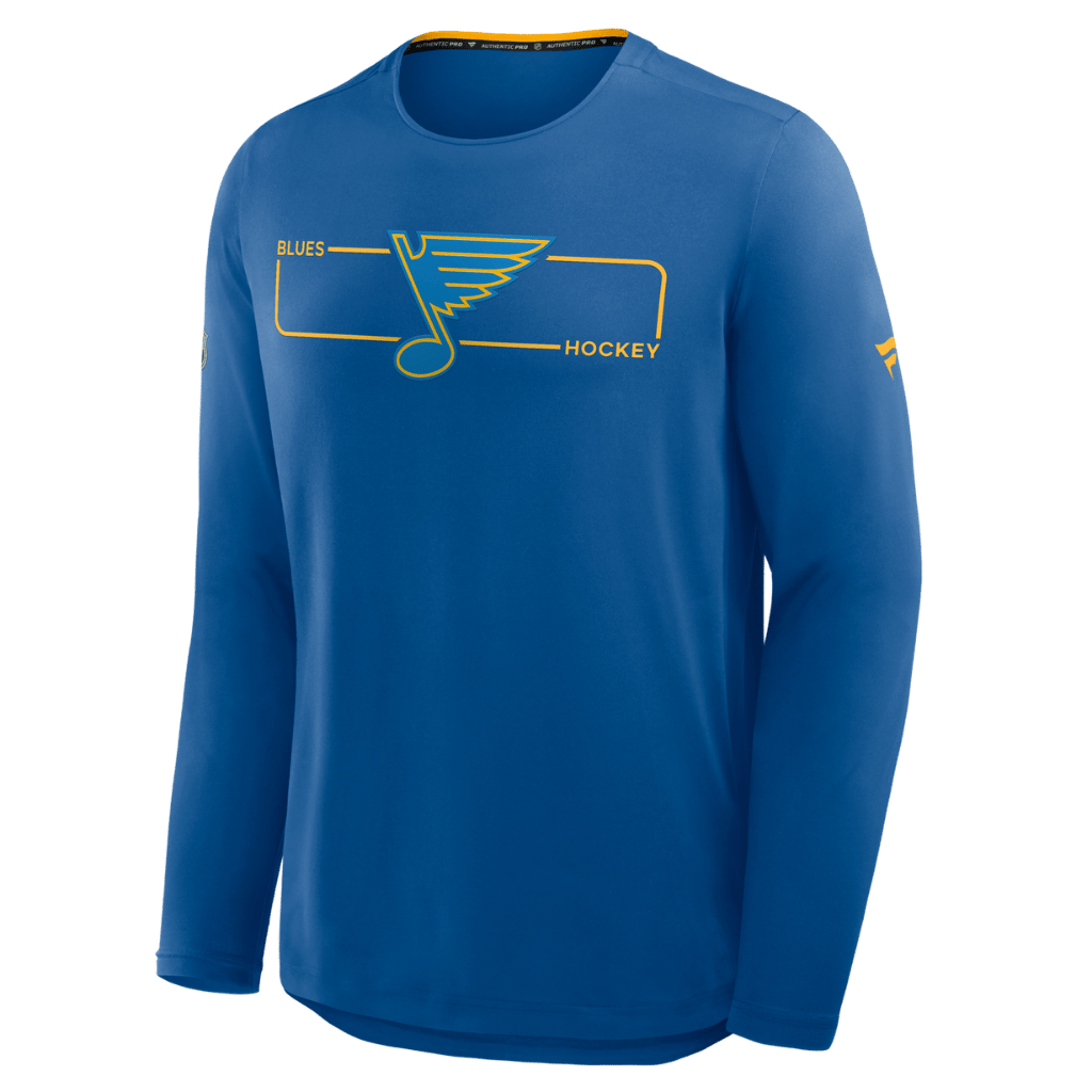 St. Louis Blues Fanatics Authentic Pro Long Sleeve Rink Tee