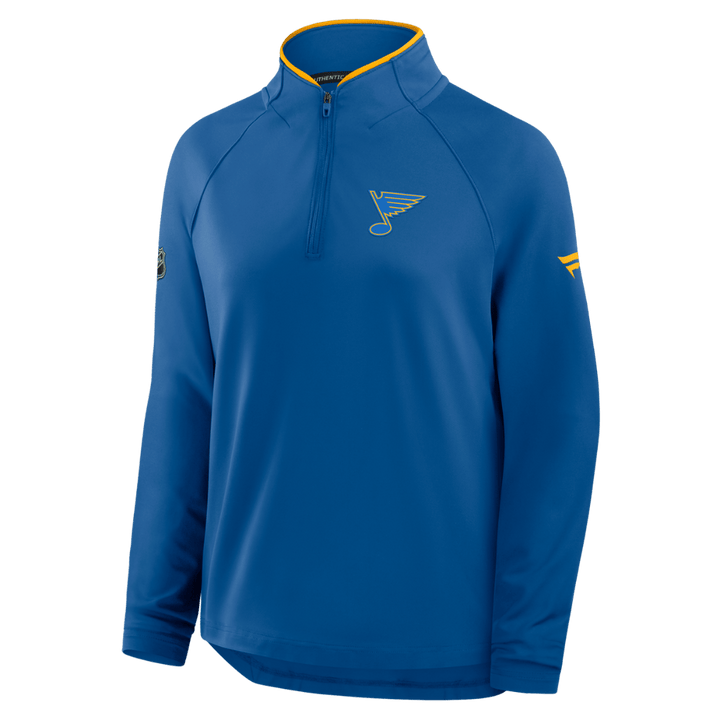 St. Louis Blues Fanatics Authentic Pro Training 1/4 Zip