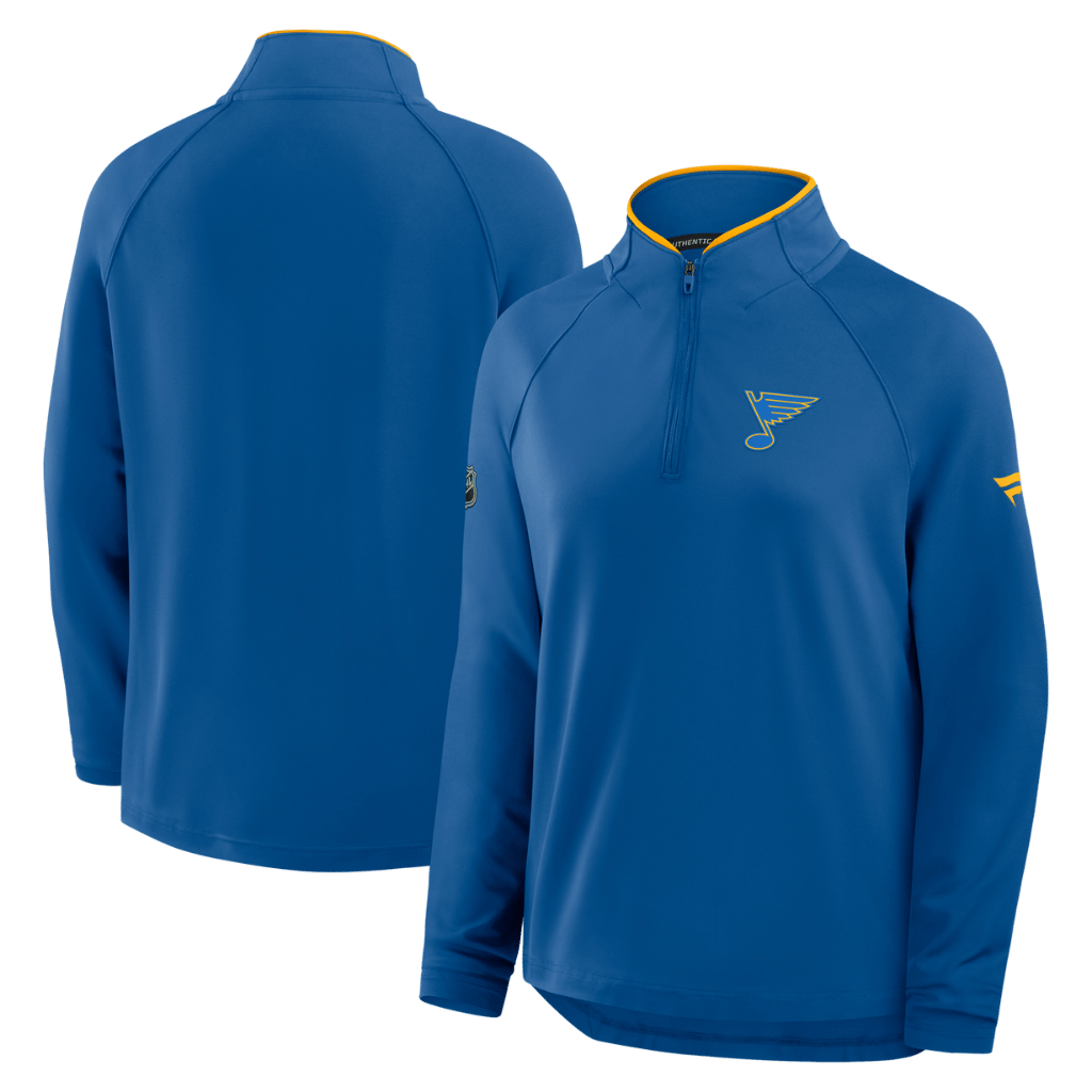 St. Louis Blues Fanatics Authentic Pro Training 1/4 Zip