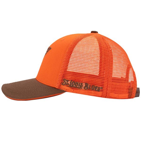 ST. LOUIS BLUES SUCCESS BRANDS HUNTING & FISHING SNAPBACK - ORANGE/BROWN