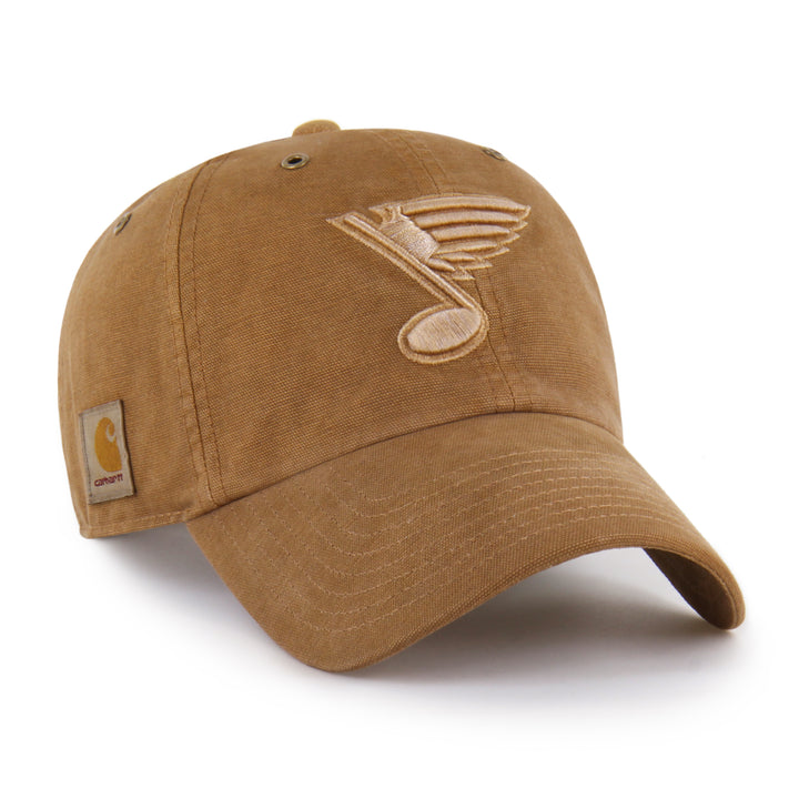 ST. LOUIS BLUES CARHARTT x '47 BRAND BLUE NOTE CLEAN UP HAT - BROWN Adjustable Cap '47 Brand