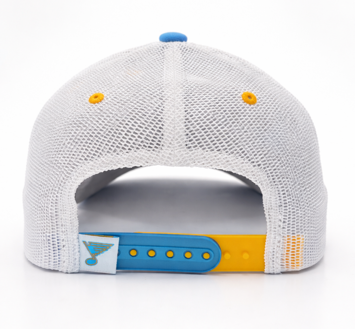ST. LOUIS BLUES BOBBY PLAGER 5 STL MESH SNAPBACK - BLUE Adjustable Cap CapX