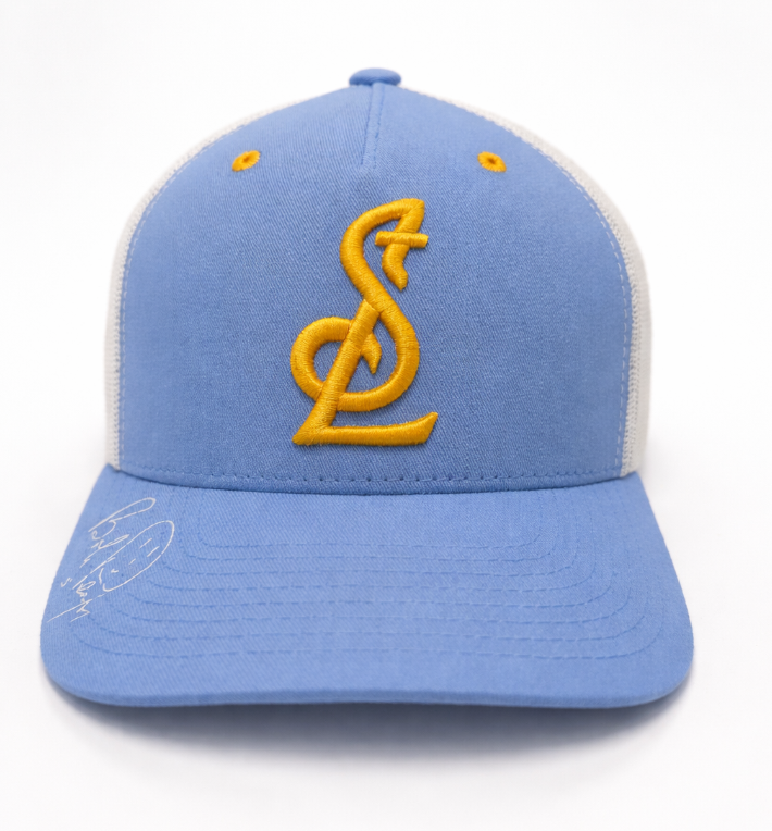 ST. LOUIS BLUES BOBBY PLAGER 5 STL MESH SNAPBACK - BLUE Adjustable Cap CapX