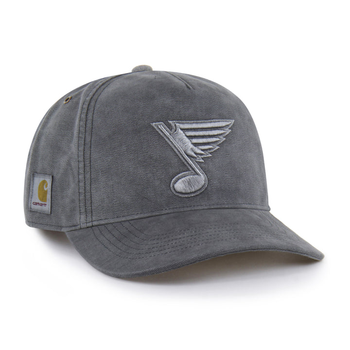 ST. LOUIS BLUES CARHARTT x '47 BRAND BLUE NOTE HITCH HAT - SHADOW Adjustable Cap '47 Brand