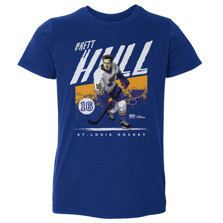 Brett Hull St. Louis Blues Toddler Tee- 2 Colors Kids Toddler T-Shirt 500 LEVEL Kids Toddler T-Shirt Royal Blue 2T