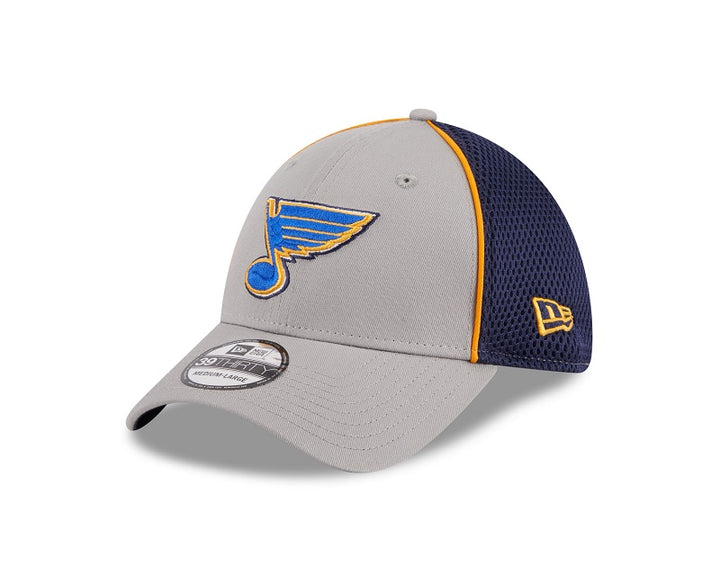 ST. LOUIS BLUES NEW ERA 3930 NOTE STRIPE FLEXFIT - GREY/NAVY