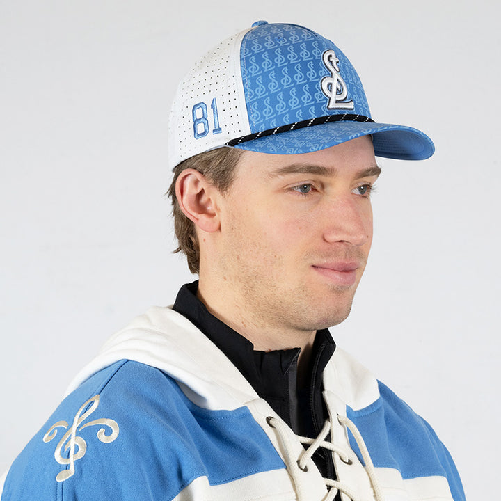 ST. LOUIS BLUES CAPX x DYLAN HOLLOWAY STL LOGO CIRCUIT ROPE SNAPBACK - BLUE/WHITE Adjustable Cap CapX