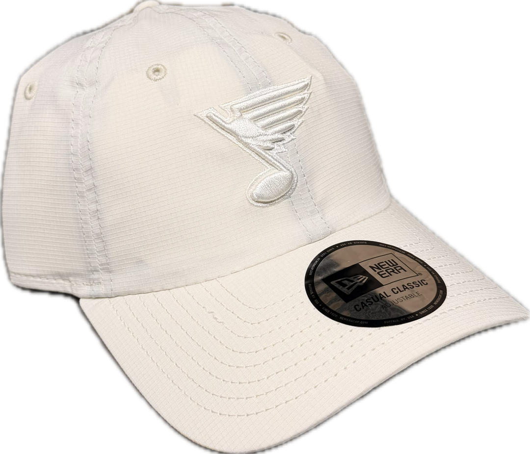 ST. LOUIS BLUES NEW ERA NOTE LOGO RIPSTOP PERFORMANCE CLIPBACK-WHITE