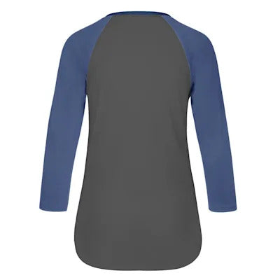 ST. LOUIS BLUES WOMEN'S ’47 HIGH RISE FRANKIE RAGLAN TEE - GREY/BLUE