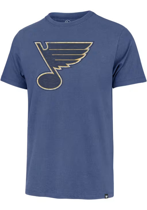 ST. LOUIS BLUES ’47 MEN'S NOTE PREMIER FRANLINK TEE - BLUE