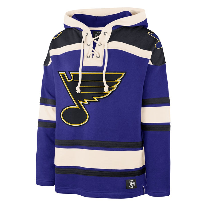 ST. LOUIS BLUES '47 SUPERIOR STRIPED LACER HOODIE - MULTI