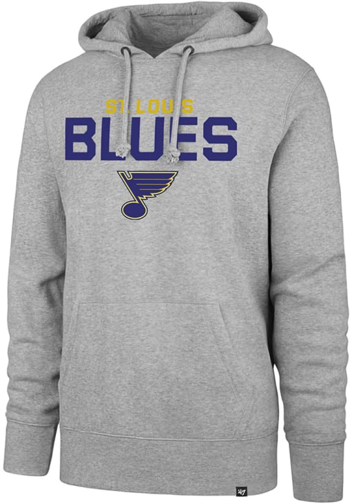 St. Louis Blues '47 Brand Pregame Headline Hoodie - Grey