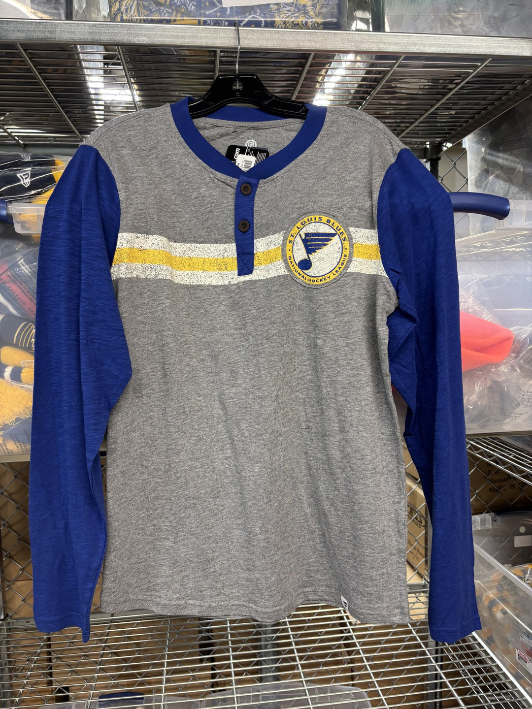 Saint Louis Blues Henley stripped shirt