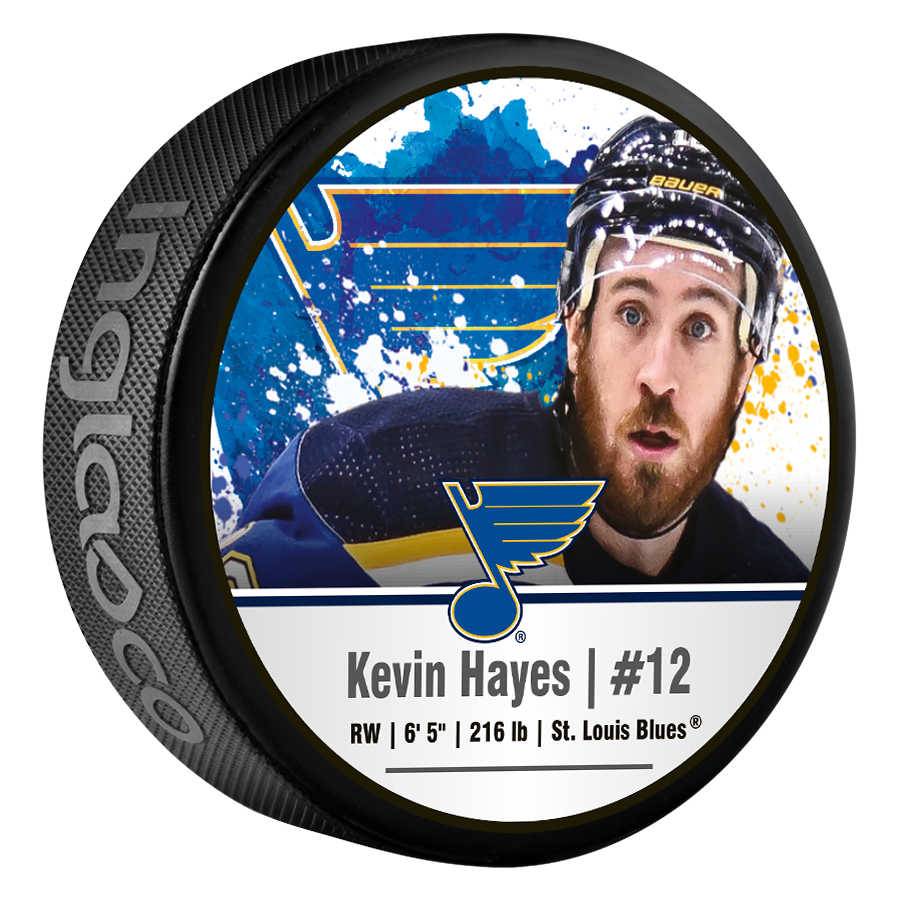 ST. LOUIS BLUES HAYES STAT PUCK Puck Inglasco   