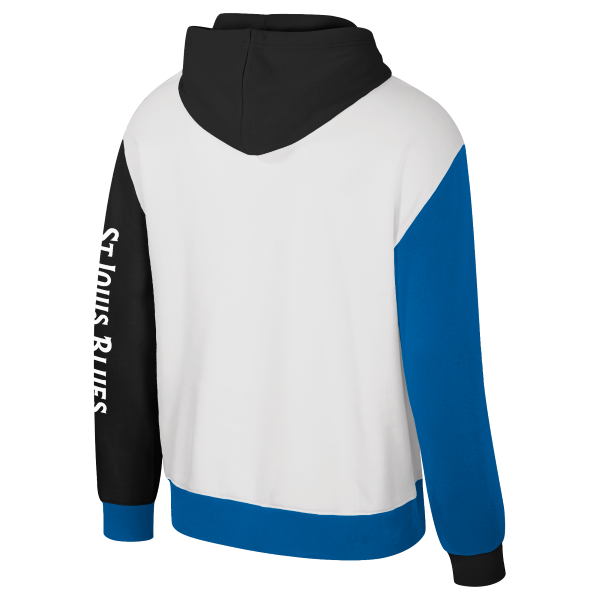 ST. LOUIS BLUES STADIUM ESSENTIALS NOTE LOGO RAFTERS BURST HOODIE – WHITE Hoodie Stadium Essentials