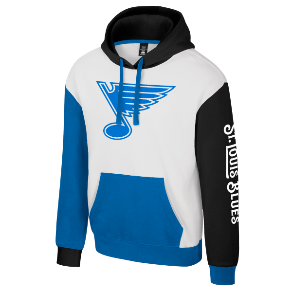 ST. LOUIS BLUES STADIUM ESSENTIALS NOTE LOGO RAFTERS BURST HOODIE – WHITE Hoodie Stadium Essentials