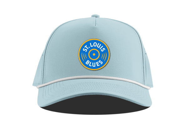 STL BLUES CURVED 5-PANEL ROPE SNAPBACK RECORD - Blue Hat Branded Bills