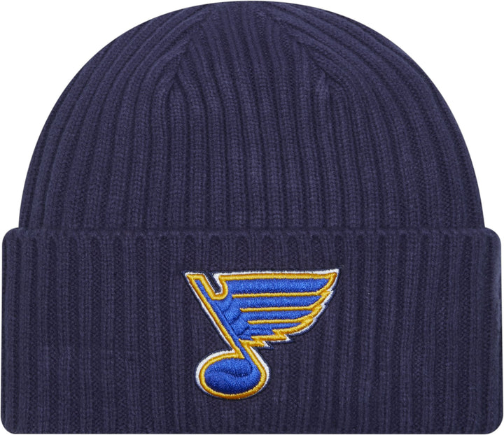 ST. LOUIS BLUES NEW ERA FLEECE LINED KNIT HAT - NAVY Knit New Era   