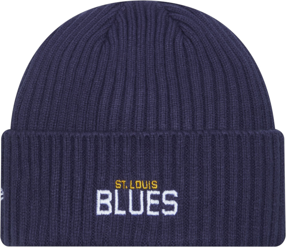 ST. LOUIS BLUES NEW ERA FLEECE LINED KNIT HAT - NAVY Knit New Era   