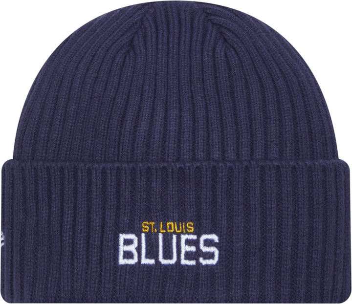 ST. LOUIS BLUES NEW ERA FLEECE LINED KNIT HAT - NAVY Knit New Era   
