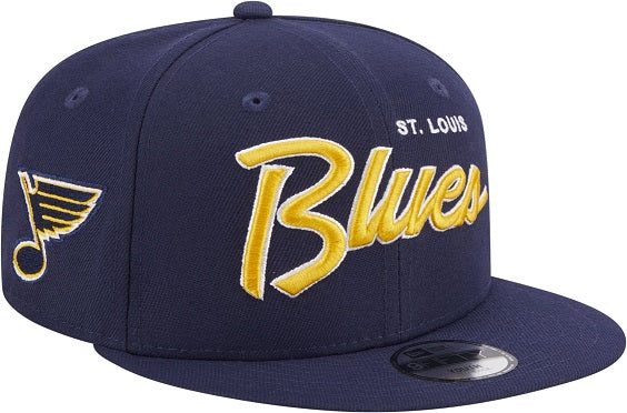 ST. LOUIS BLUES NEW ERA 9FIFTY YOUTH SNAPBACK HAT ADJ - NAVY Hat New Era   