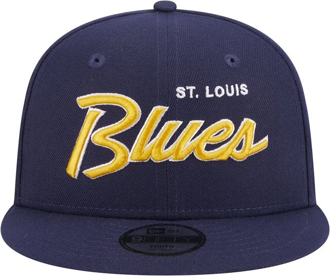 ST. LOUIS BLUES NEW ERA 9FIFTY YOUTH SNAPBACK HAT ADJ - NAVY Hat New Era   