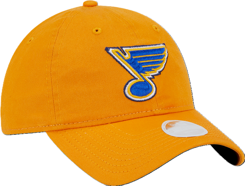 ST. LOUIS BLUES NEW ERA 9TWENTY WOMEN'S NOTE LOGO ADJUSTABLE HAT - GOLD Adjustable Cap New Era