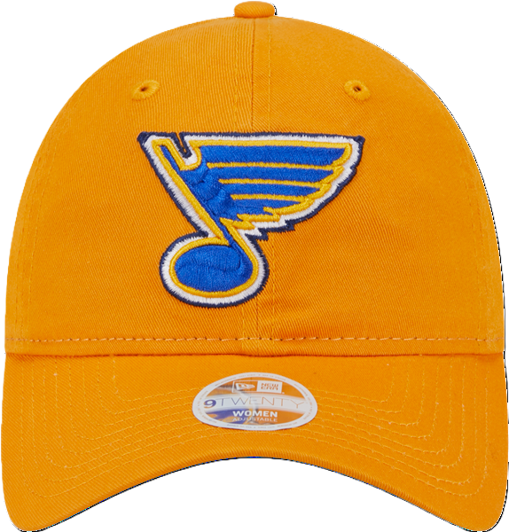 ST. LOUIS BLUES NEW ERA 9TWENTY WOMEN'S NOTE LOGO ADJUSTABLE HAT - GOLD Adjustable Cap New Era