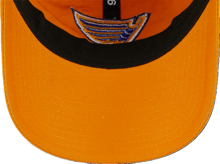 ST. LOUIS BLUES NEW ERA 9TWENTY WOMEN'S NOTE LOGO ADJUSTABLE HAT - GOLD Adjustable Cap New Era