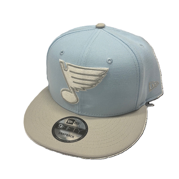 ST. LOUIS BLUES NEW ERA 9FIFTY NOTE LOGO SNAPBACK - LIGHT BLUE/GREY Adjustable Cap New Era