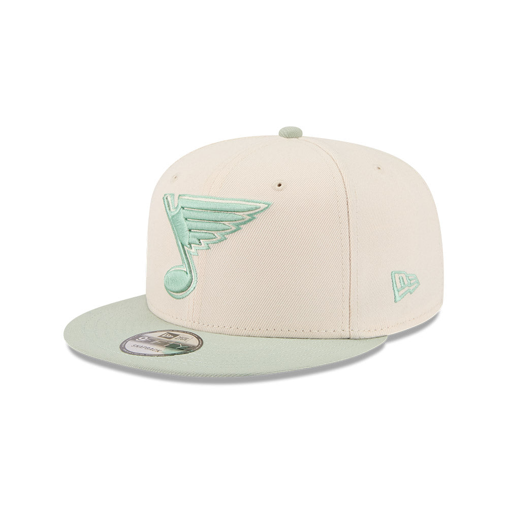 ST. LOUIS BLUES NEW ERA 9FIFTY BLUE NOTE FLAT BILL - CREAM/GREEN
