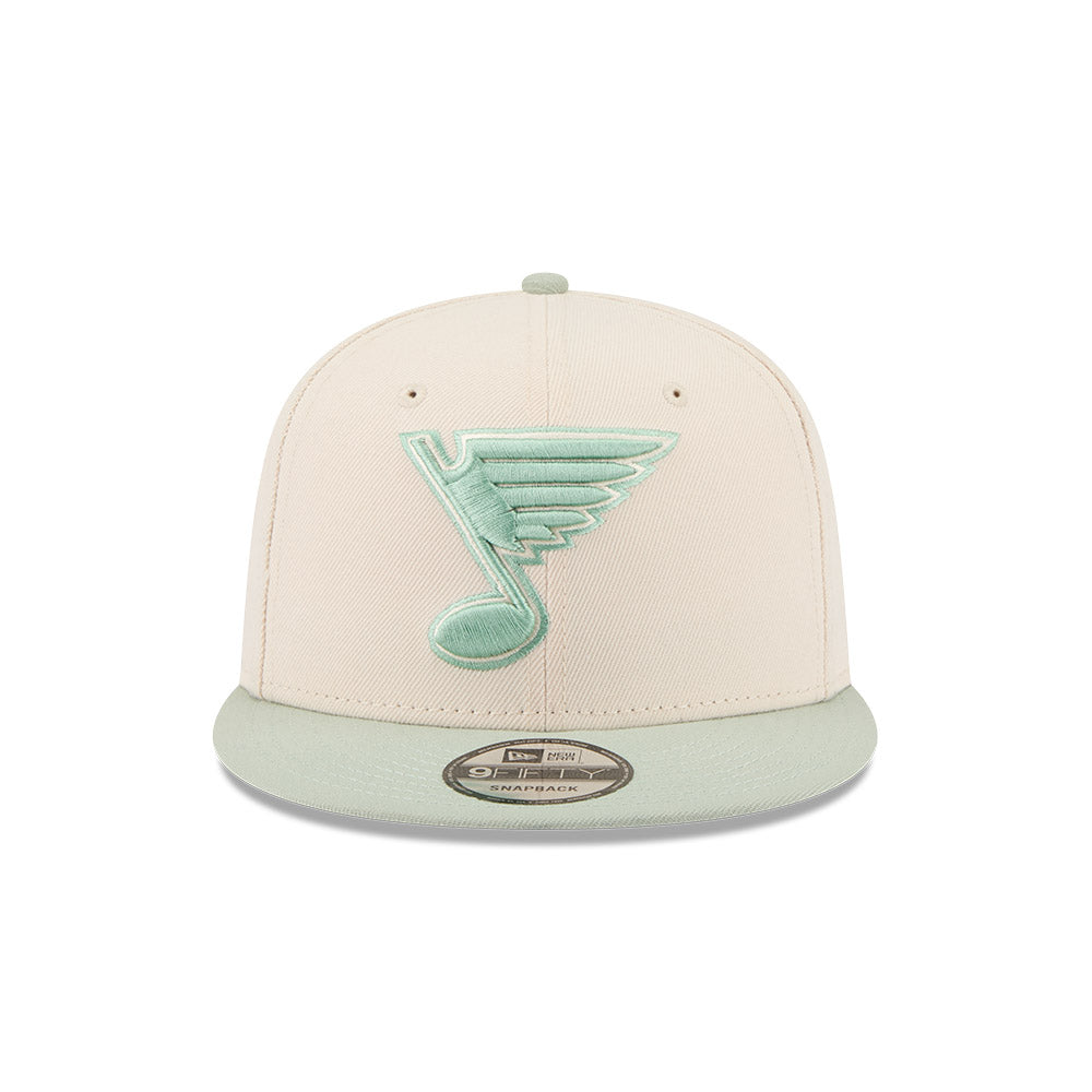 ST. LOUIS BLUES NEW ERA 9FIFTY BLUE NOTE FLAT BILL - CREAM/GREEN
