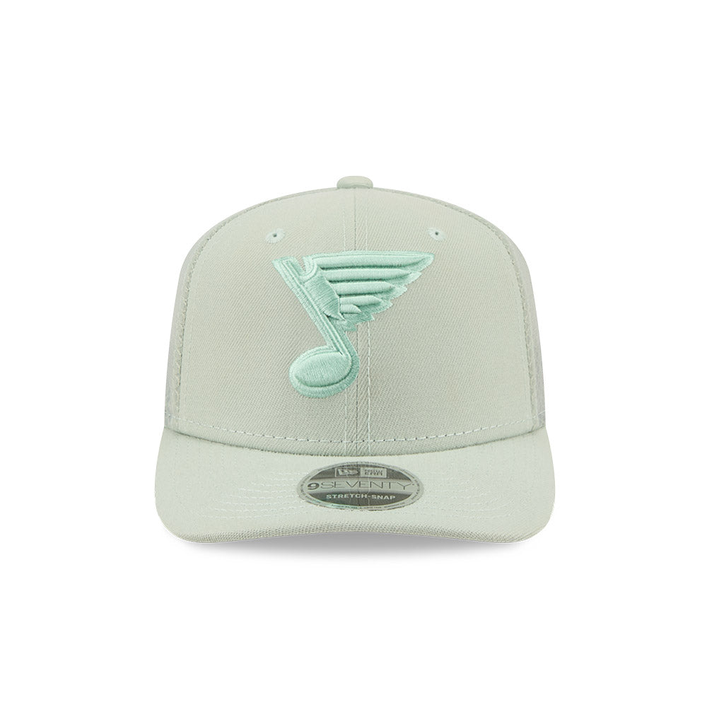 ST. LOUIS BLUES NEW ERA 9SEVENTY BLUE NOTE TRUCKER - GREEN