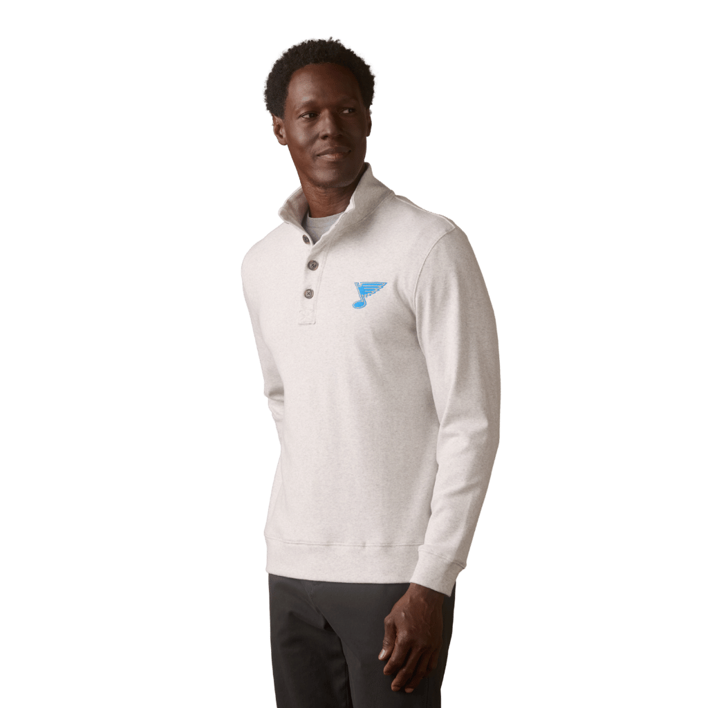 St. Louis Blues the Normal Brand Puremeso 1/4 Button Pullover 1/4 Zip The Normal Brand
