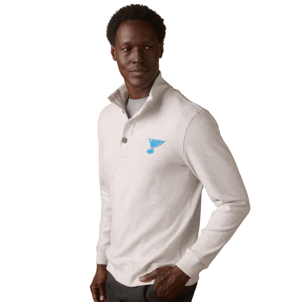St. Louis Blues the Normal Brand Puremeso 1/4 Button Pullover 1/4 Zip The Normal Brand