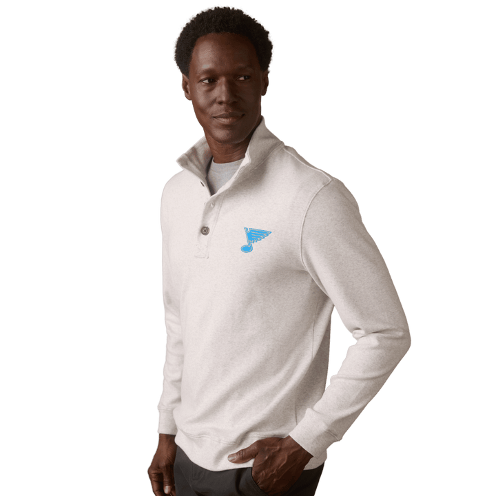 St. Louis Blues the Normal Brand Puremeso 1/4 Button Pullover 1/4 Zip The Normal Brand