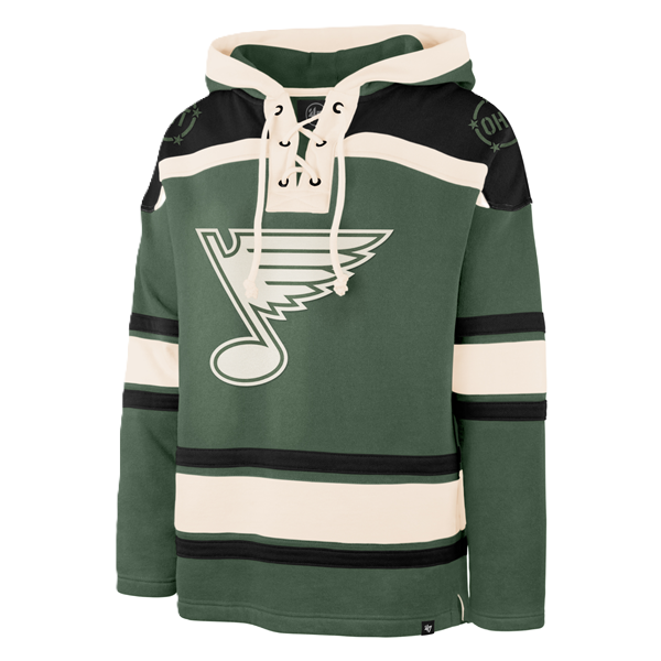 ST. LOUIS BLUES '47 BRAND OHT SUPERIOR LACER HOODIE - GREEN – STL
