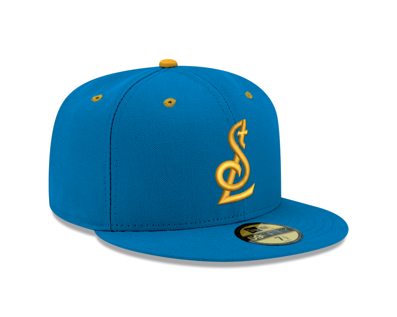 ST. LOUIS BLUES STL LOGO 5950 FITTED HAT - AIR FORCE BLUE Hat New Era