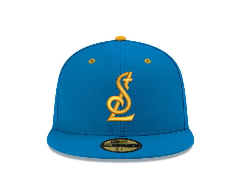 ST. LOUIS BLUES STL LOGO 5950 FITTED HAT - AIR FORCE BLUE Hat New Era