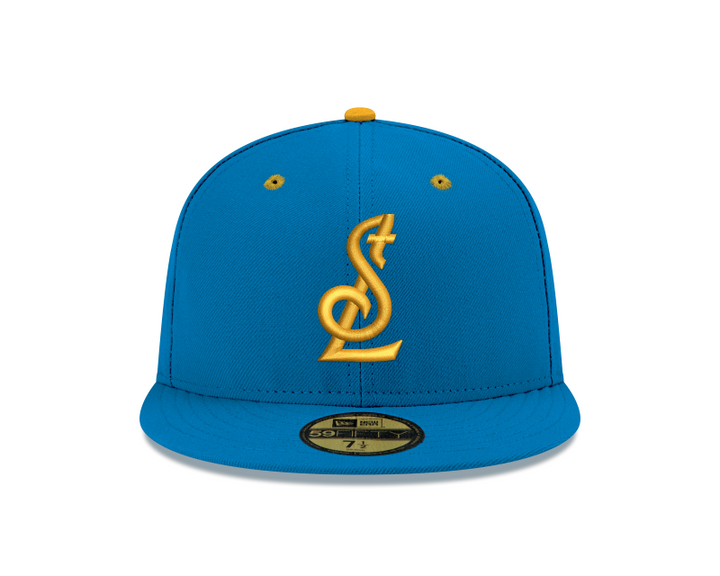 ST. LOUIS BLUES STL LOGO 5950 FITTED HAT - AIR FORCE BLUE Hat New Era