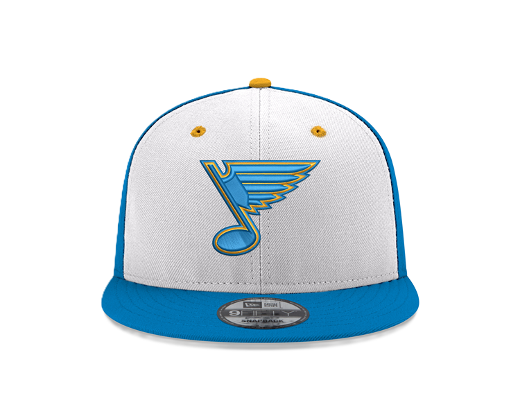 ST. LOUIS BLUES NEW ERA CAP 9FIFTY NOTE LOGO SNAPBACK - WHITE/BLUE Snapback New Era