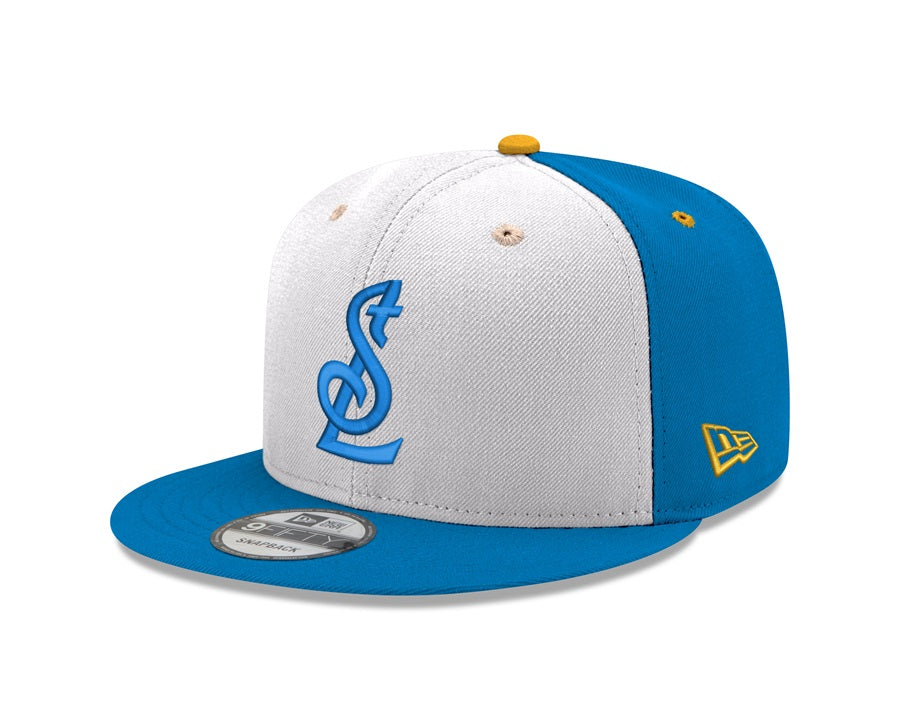 ST. LOUIS BLUES 950 STL SNAPBACK - White and Blue Hat New Era