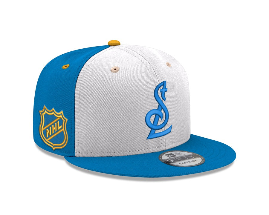 ST. LOUIS BLUES 950 STL SNAPBACK - White and Blue Hat New Era