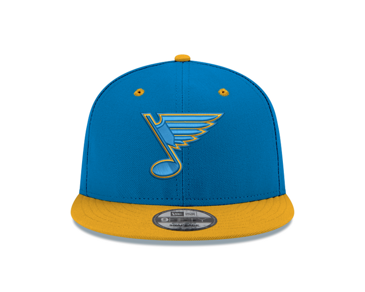 ST. LOUIS BLUES 950 NEW BLUES LOGO SNAPBACK - Blue and Gold Hat New Era