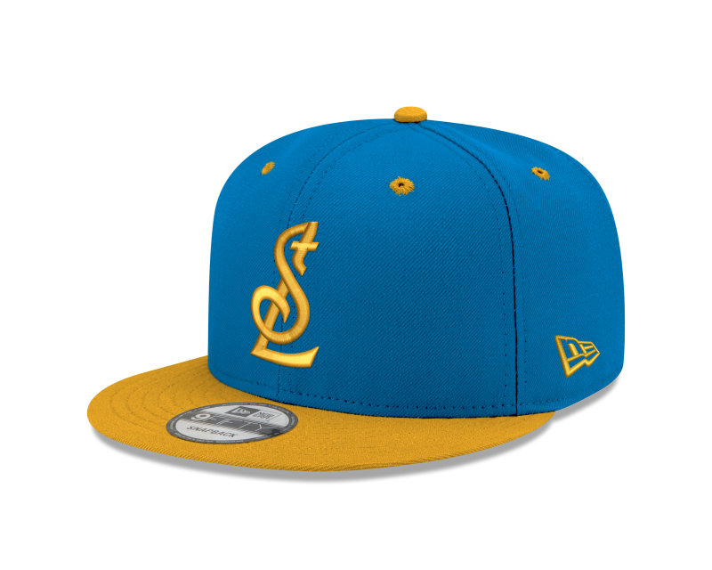 ST. LOUIS BLUES 950 STL LOGO SNAPBACK - Blue and Gold Hat New Era