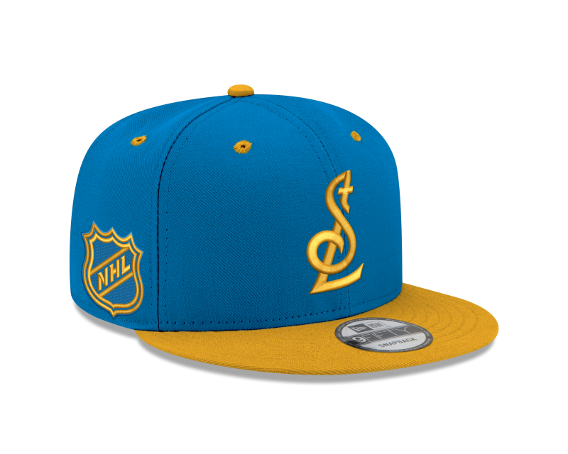 ST. LOUIS BLUES 950 STL LOGO SNAPBACK - Blue and Gold Hat New Era