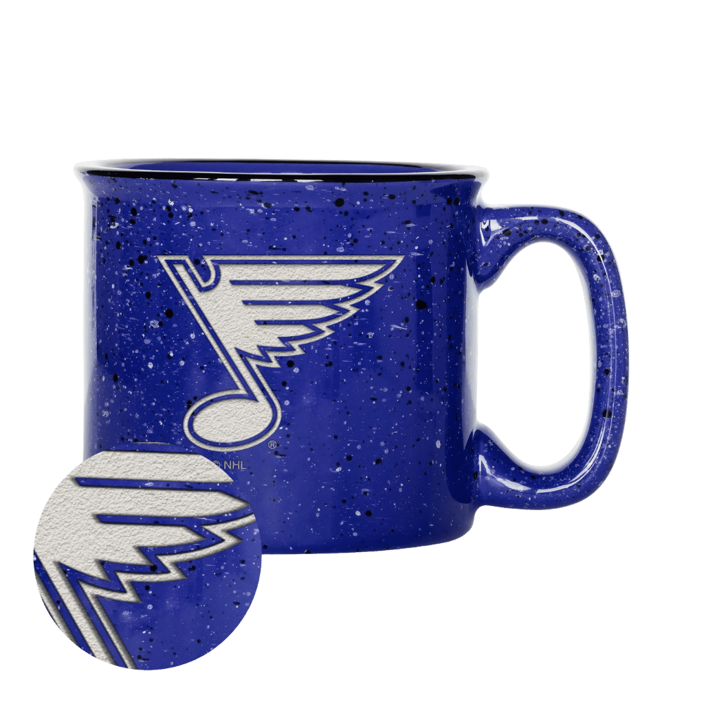 St. Louis Blues Laser Engraved Ceramic Camper Blue Note Mug