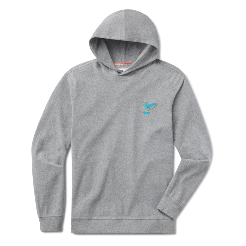 ST. LOUIS BLUES THE NORMAL BRAND NOTE LOGO HOODIE – GREY Outerwear The Normal Brand