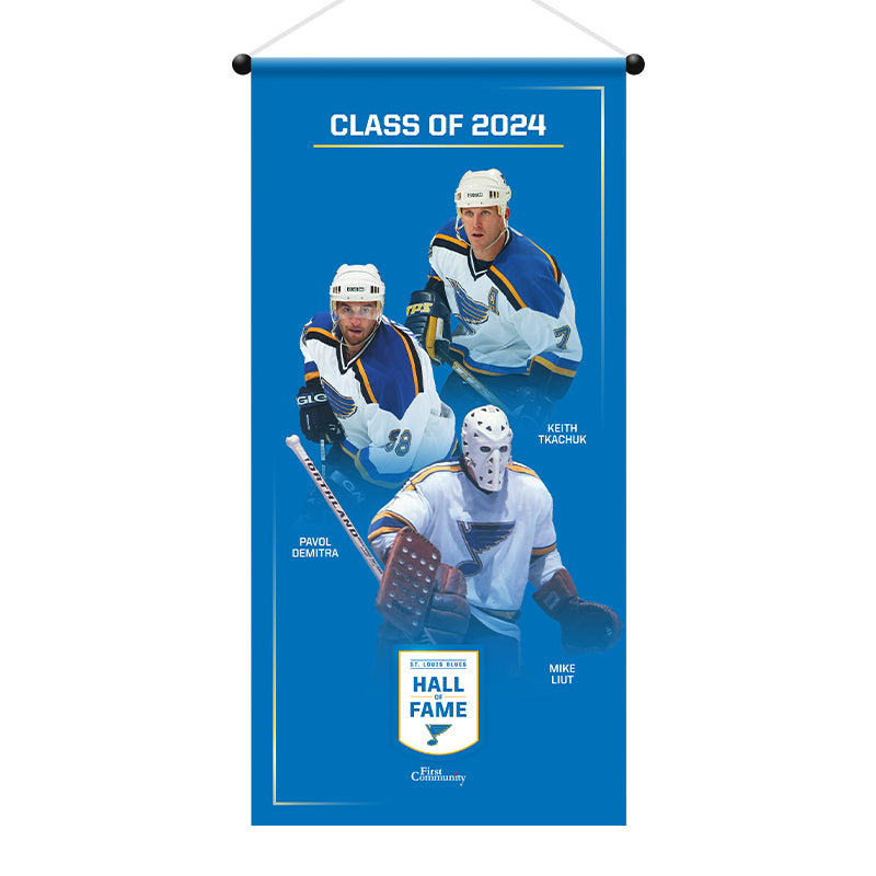 ST. LOUIS BLUES CLASS OF 2024 HALL OF FAME BANNER